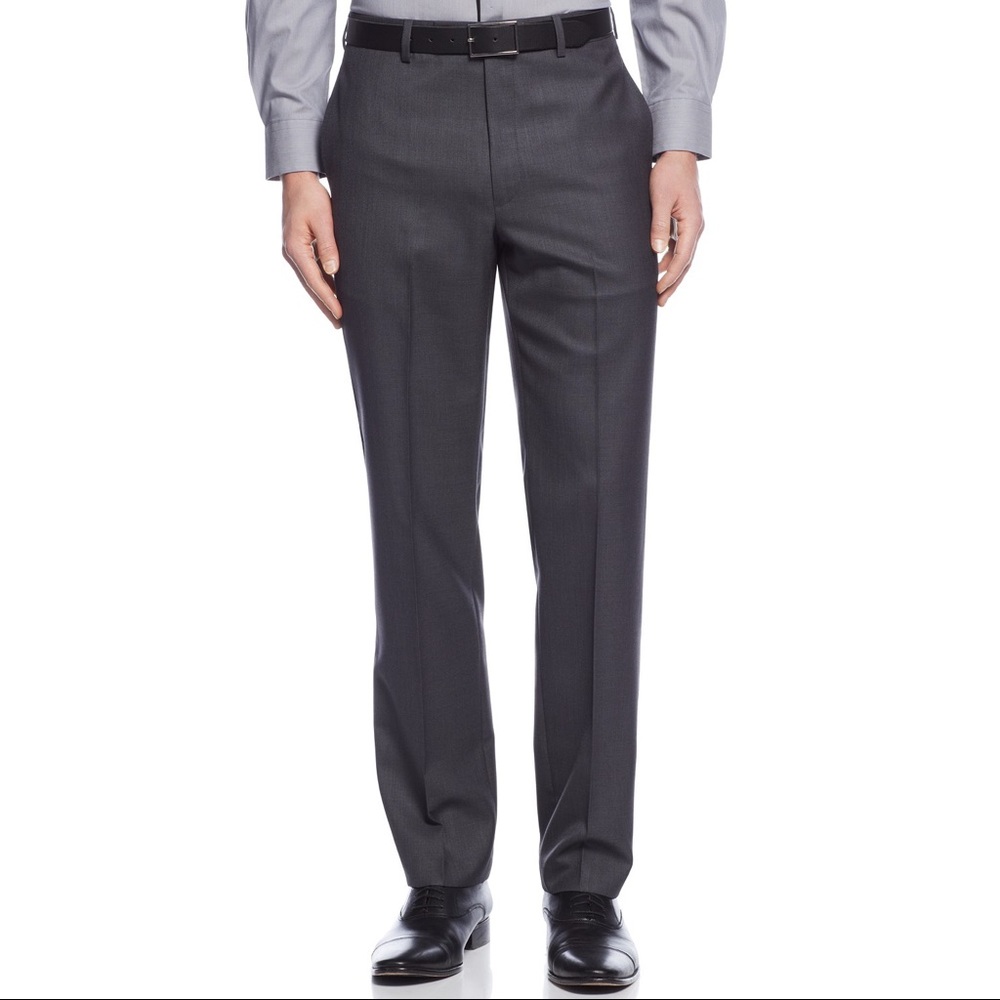 Calvin Klein Slim-Fit Dress Pants - Charcoal 32/32